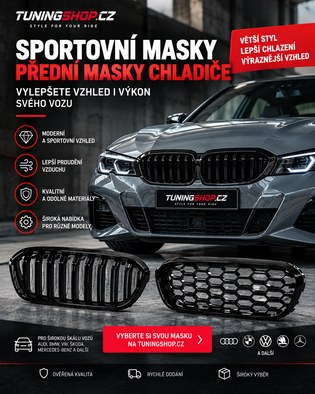 Sportovní masky, přední masky chladiče – vylepšete vzhled i výkon svého vozu