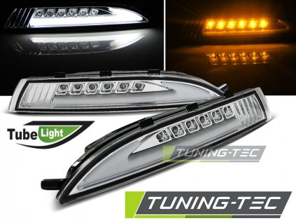 Blinkry přední VW Scirocco III 08- chrom LED s pozičním světlem