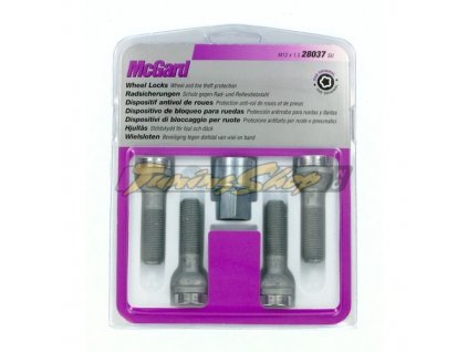 McGard bezpečnostní šrouby M12x1,5x36mm koule R12, klíč 17
