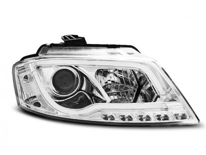 Přední světla Audi A3 8P 08-12 - chrom LED TUBE LIGHTS DRL
