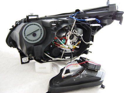Přední světla BMW E60, E61 03-04 - černá CCFL HID D2S DUAL PROJECTOR
