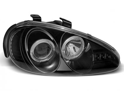 Přední světla Mazda MX3 91-98 Angel Eyes - černé