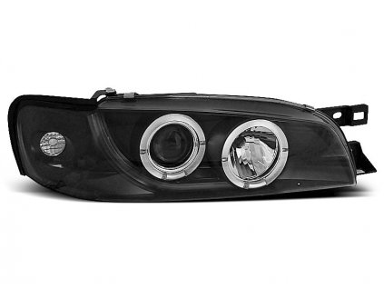 Přední světla Subaru Impreza 93-00 Angel Eyes - černé