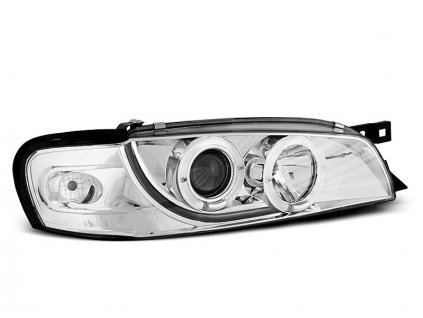 Přední světla Subaru Impreza 93-00 Angel Eyes - chrom