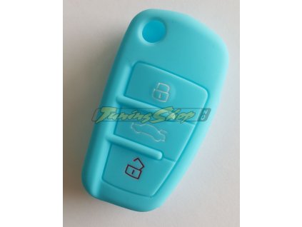 Silikonový kryt klíče Audi A1 A3 A4 A5 A6 A7 A8 Q5 Q7 R8 TT S5 S6 S7 S8 SQ5 RS5 TT - světle modrý