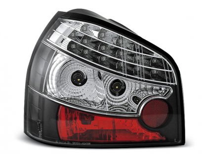 Zadní světla Audi A3 8L 96-00 - krystal/černé/chrom LED