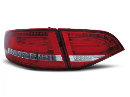 Zadní světla Audi A4 B8 08-11 Avant - červená/krystal LED BAR