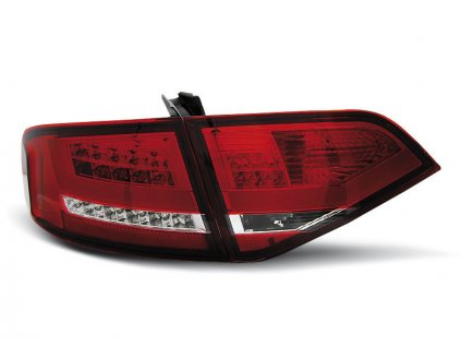 Zadní světla Audi A4 B8 8K Lim. 07-11 - červené/krystal LED