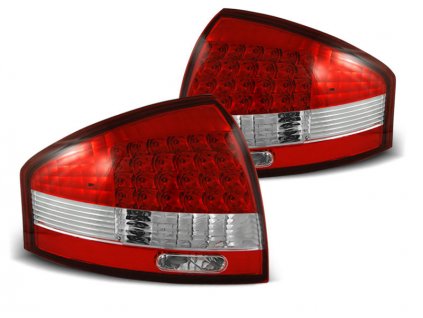 Zadní světla Audi A6 4B 97-04 sedan - krystal/červené LED