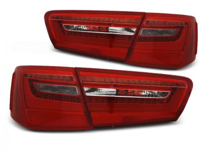 Zadní světla Audi A6 C7 11-14 sedan červené/krystal LED BAR