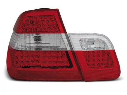 Zadní světla BMW E46 Lim. 02-04 - krystal/červené LED