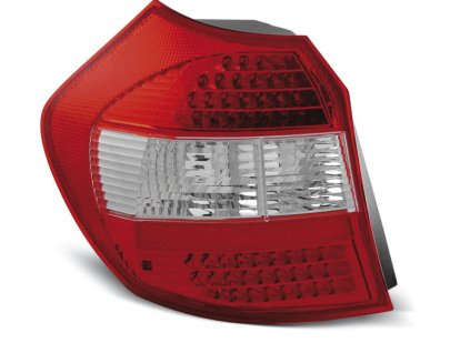 Zadní světla BMW E87/E81 04-07 - krystal/červené LED