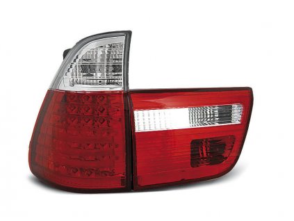Zadní světla BMW X5 E53 99-06 - krystal/červené LED