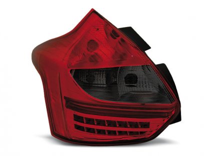 Zadní světla Ford Focus III 11- hatchback - červené/kouřové LED