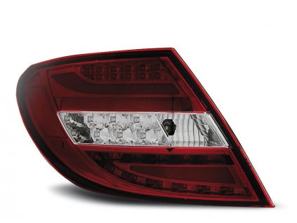 Zadní světla Mercedes Benz W204 C-Klasse 07-10 - krystal/červené LED BAR