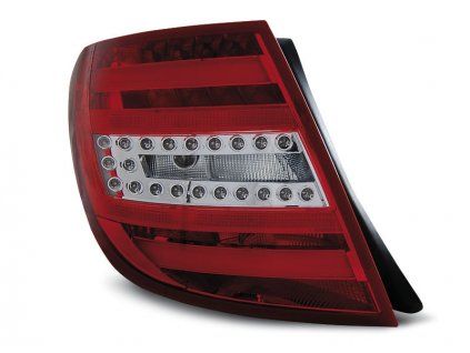 Zadní světla Mercedes Benz W204 C-Klasse combi 07-10 - červená/krystal LED BAR