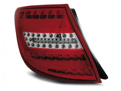 Zadní světla Mercedes Benz W204 Combi 07-10 - červený/krystal LED BAR