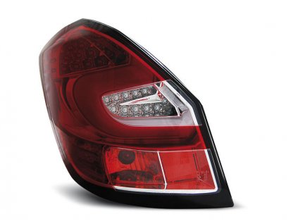 Zadní světla Škoda Fabia II 07- červená/ krystal LED BAR