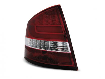 Zadní světla Škoda Octavia II sedan 04- červená/ krystal LED BAR