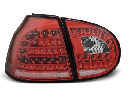 Zadní světla VW Golf V 03-09 - krystal/červené LED