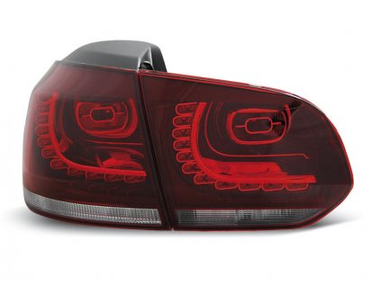 Zadní světla VW Golf VI 08- - bílé/červené LED