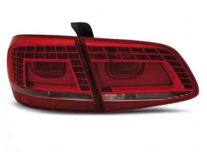 Zadní světla VW Passat sedan B7 10-14 červená/krystal LED