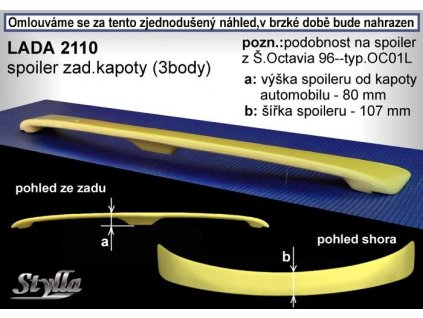 Zadní spoiler Lada Lada 110 (VAZ – 2110) sedan 01 / 1995 –