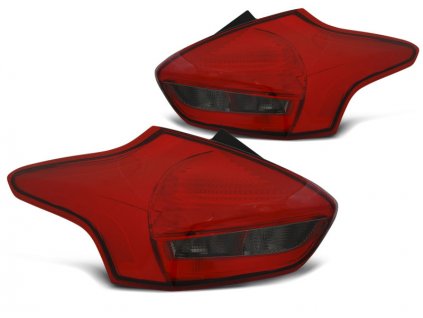Zadní světla Ford Focus III 15-18 hatchback - červené/kouřové LED