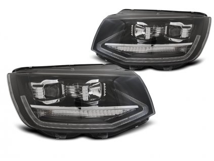 Přední světla VW T6 15+ s homologovaným denním svícením - černá LED TRU DRL