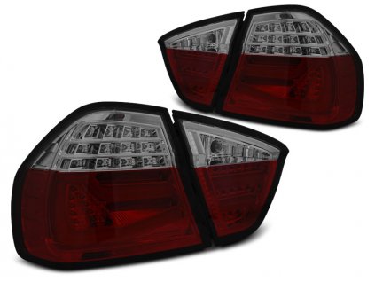 Zadní světla BMW E90 03.05-08.08 - červené/kouřové LED BAR