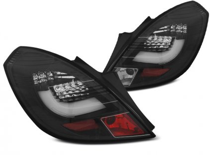 Zadní světla Opel Corsa D 3D 06-14 - černá LED BAR