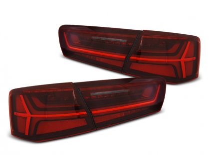 Zadní světla Audi A6 C7 11-14 sedan červené/krystal LED BAR