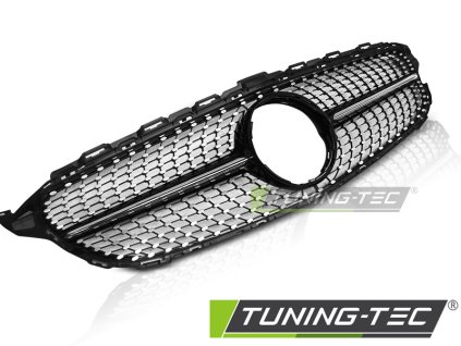 Přední maska Mercedes W205 14- C450 AMG STYLE chrom lesklá černá