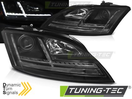 Přední světla Audi TT 06-10 8J černé LED SEQ