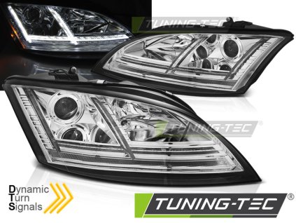 Přední světla Audi TT 06-10 8J chrom LED SEQ