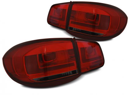 Zadní světla VW Tiguan 07-11 červené/kouřové LED BAR