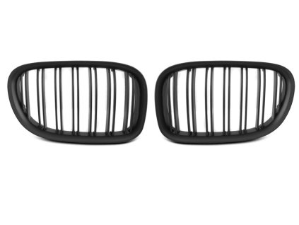 Přední maska, ledvinky BMW F01 09-07.12 DUBLE BAR matná černá