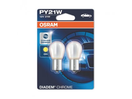 OSRAM 12V 21W BaU15s Diadem Chrome, sada (2ks)