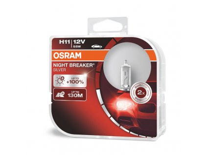 OSRAM Nightbreaker Silver +100% 12V H11 55W PGJ-2 autožárovky, sada (2 ks)