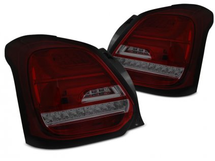 Zadní světla Suzuki Swift VI 17- červené/kouřové LED SEQ