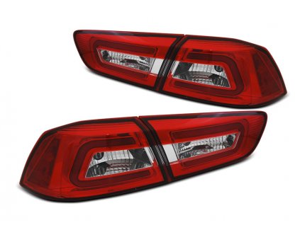 Zadní světla Mitsubishi Lancer 8 sedan 08-11 - červené/bílé LED BAR