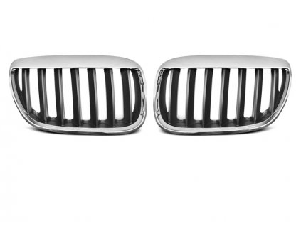 Přední maska, ledvinky BMW X5 E53 LCI 04-06 BROWS chrom černá