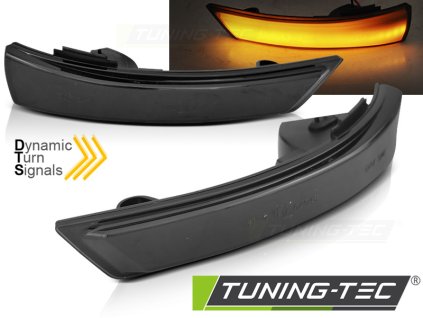 LED boční směrovky pro zrcátka Ford Focus 08-18 / Mondeo 10-14 kouřová SEQ LED