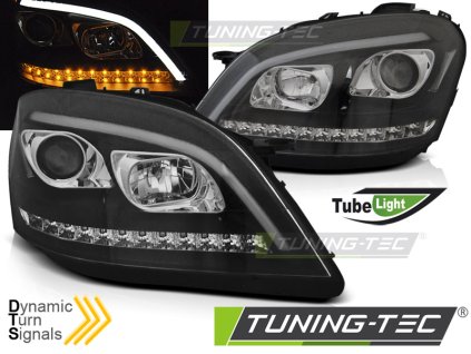 Přední světla Mercedes Benz ML W164 05-07 - černá LED SEQ