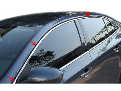 Nerez chrom lišty horní hrany oken dveří Renault Megane IV sedan
