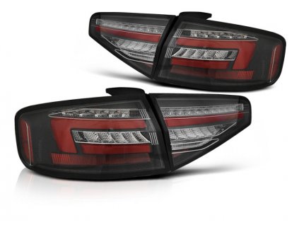 Zadní světla Audi A4 B8 12-15 sedan - černá LED SEQ
