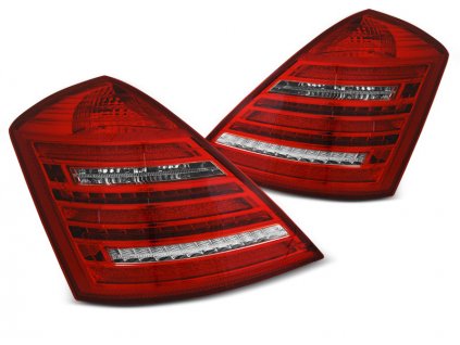 Zadní světla Mercedes Benz W221 S-Klasse 05-09 - bílé/červené LED SEQ vzhled W222