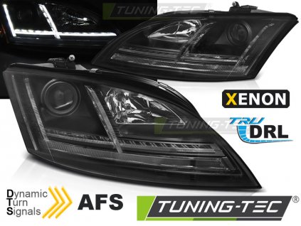 Přední světla Audi TT 06-10 8J černá LED SEQ XENON s AFS