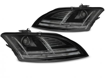 Přední světla Audi TT 06-10 8J černá LED SEQ XENON s AFS