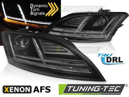Přední světla Audi TT 06-10 8J černá LED SEQ XENON s AFS